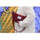 Half Moon Chest Front Bag Red Corduroy